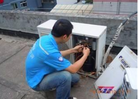 海信空调室外冷凝器高温保护关压缩机故障排查