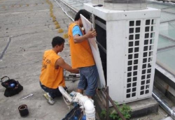 格兰仕空调室外冷凝器高温保护关压缩机故障排